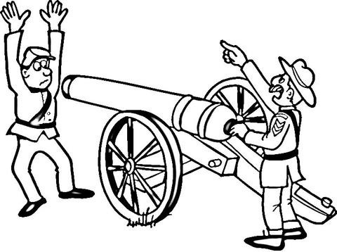 Civil War  Coloring Page